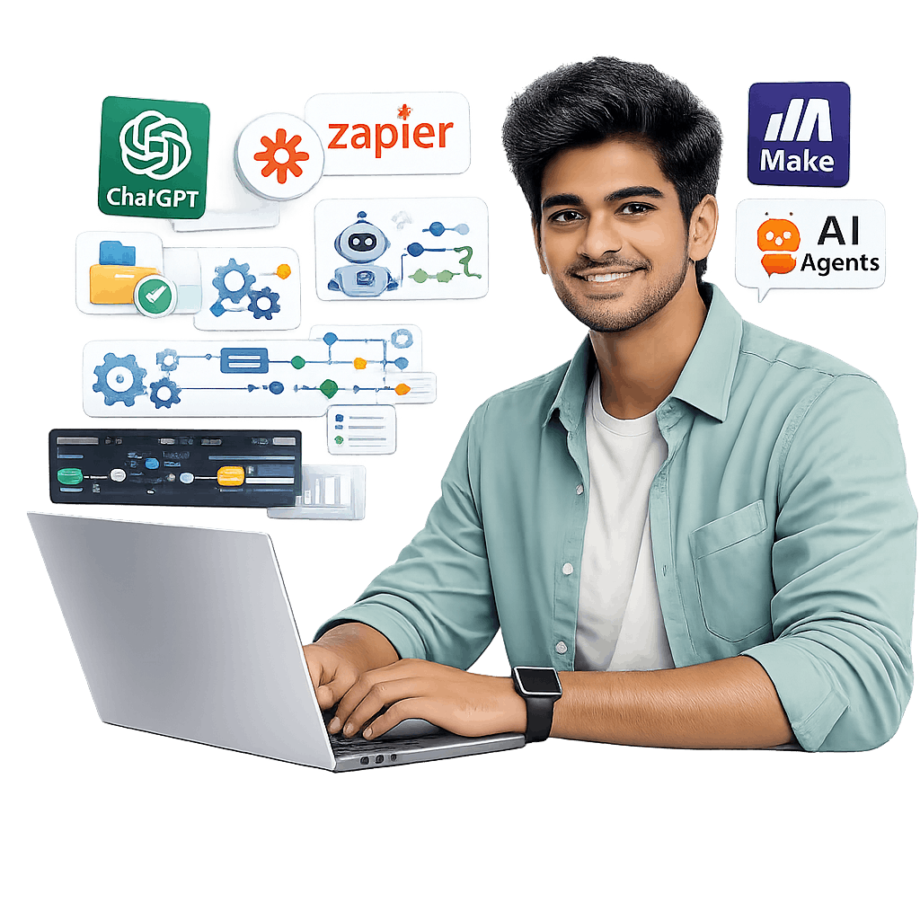 AI and business automation training with ChatGPT, Zapier and RPA at Skilzlearn Coimbatore