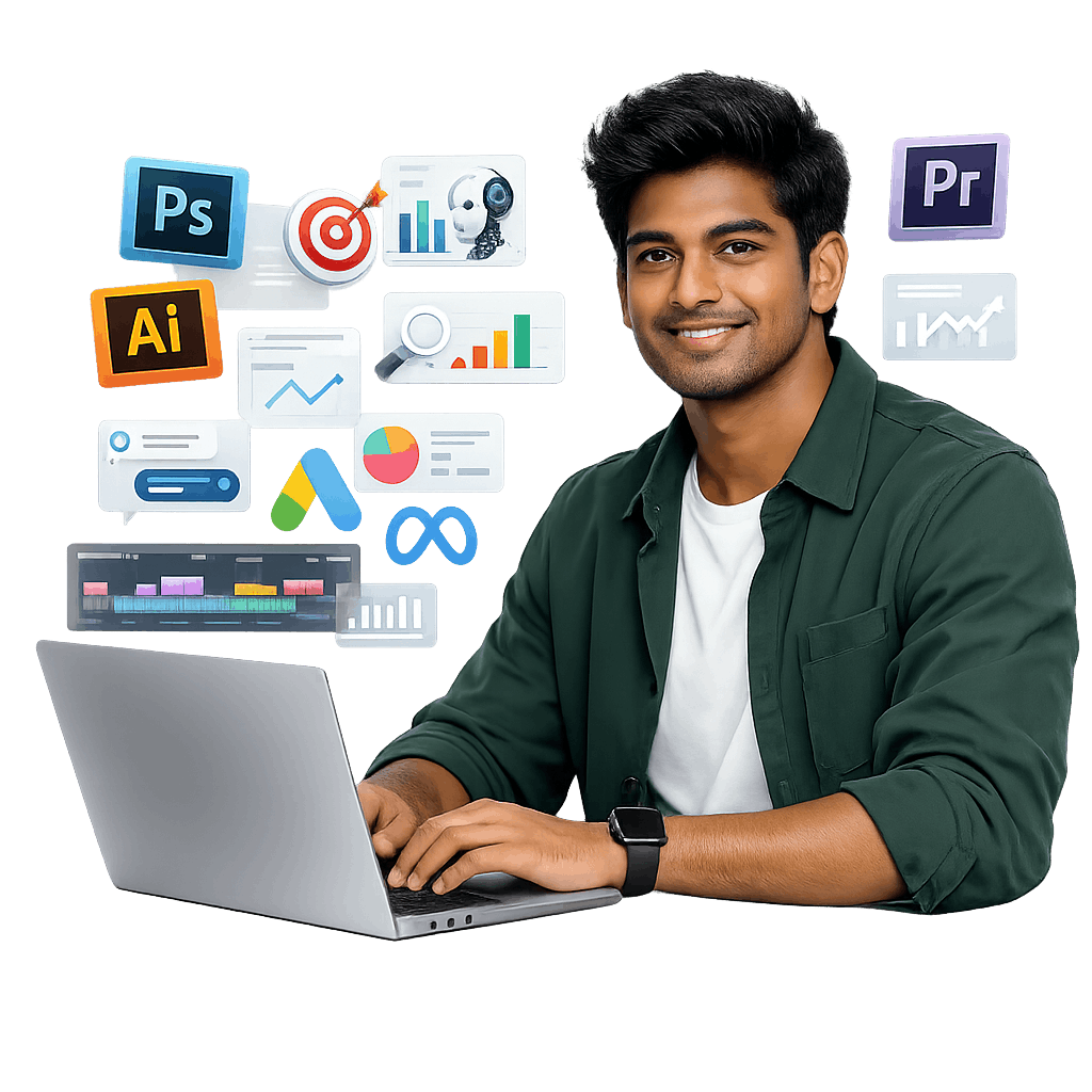 Best creative branding and digital advertising diploma course students at SkilzLearn Academy Coimbatore